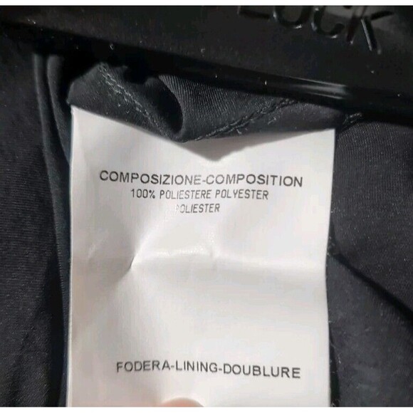 YVESSAINTLAURENT Women Button Up Trench Coat Sz L Black Satin Light Weight 325A - Picture 5 of 6